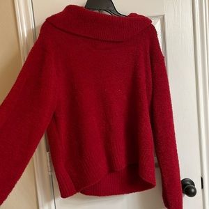 Jessica Simpson never worn red turtle neck sweater super soft size Large